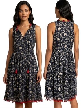 JOHNNY WAS Jade Susila Tiered Silk Midi Dress - Size S